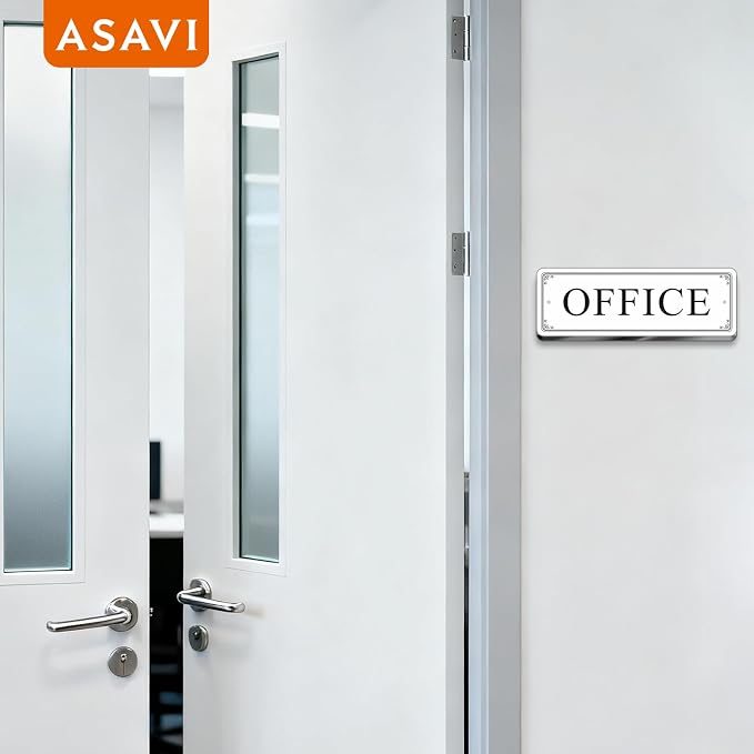 ASAVI “OFFICE” Acrylic Door Sign – Waterproof & Fade-Resistant Office Label - Image 9