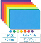 Index Cards 301-Count 3x5 Inch, 178GSM Heavyweight Set of 7 Colors Paper - Image 3