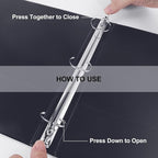 3 Ring Binder 1/2 Inch, ViVin Sturdy 0.5"-Round Ring Binder - Image 6