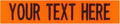 Custom Uniform Name Tapes Solid Colors. Neon Orange Fabric, 3.5 Inch Hook by NORTHERNSAFARI