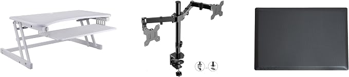 Rocelco 37.5" Height Adjustable Standing Desk Converter by Rocelco
