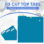 File Folder, HERKKA 30 Pack 1/3 Cut Tab File Folders, File Folders Great - Image 3