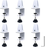 Adjustable Desk Divider Partition Clips, Sneeze Guard Support Clamps by Unknown