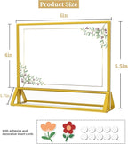 PPH-Sisy Clear Acrylic Sign Holder 6x 4 Horizontal Double Sided Gold Frame - Image 2
