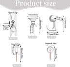200 Pieces Push Pins Set, 5 Types Clear Thumb Tacks Push Pins - Image 2