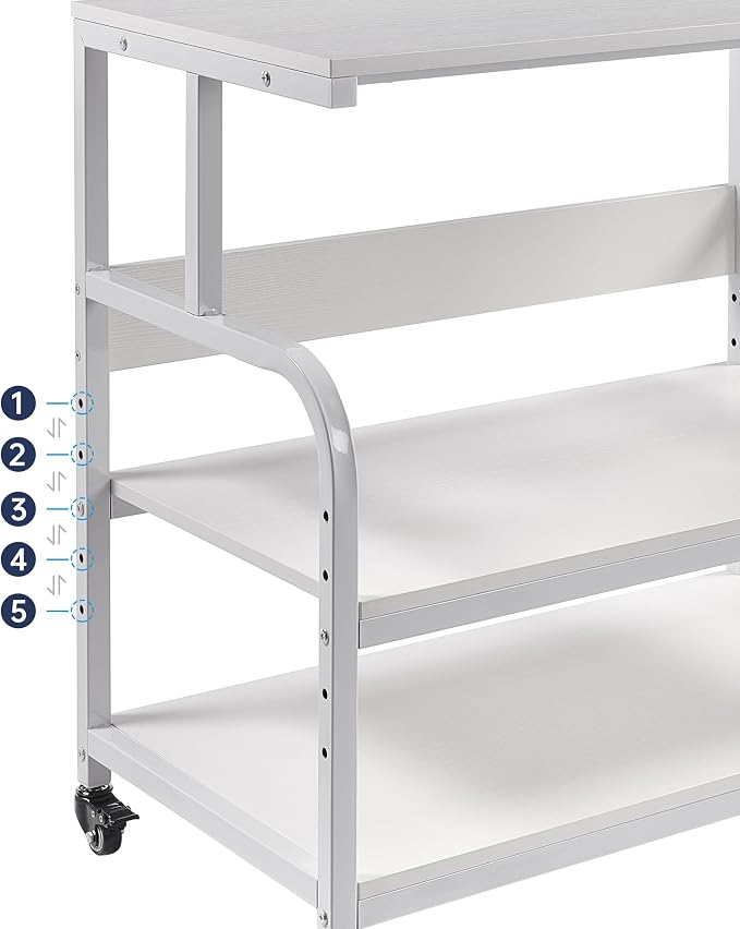 Fannova Printer Stand, 32.3" x 18.9" x 32.1" Extra Large Printer Table - Image 4