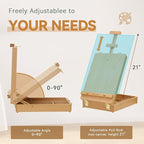 Tabletop Art Easel for Painting, Premium Wooden Sketchbox, Portable Desktop - Image 3