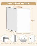 48"X 48" Large Magnetic Dry Erase Whiteboard, Removable Wall Hanging Board - Image 4