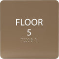 Modern Olive ADA Floor 5 Sign by ADACentralSigns