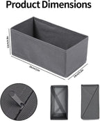 Sock Drawer Organizer 3 Pack, Fabric Drawer Organizer Clothes - Image 2
