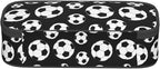 Black And White Soccer Ball Pencil Case Big Capacity Storage Pencil Pouch - Image 4