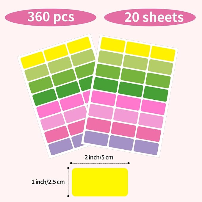 STARLIBOO Removable Freezer Labels, 1x2 Inch Color Coding Removable Labels - Image 3