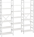 SUPERJARE Triple 6 Tier Bookshelf, Bookcase by SUPERJARE