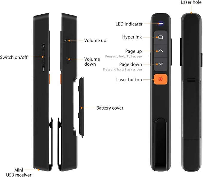 AMERTEER Wireless Presentation clicker - Image 3