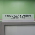 Printex Design - Personalized Office CUBICLE Name Plate & Sign. Modern Aluminum - Image 3