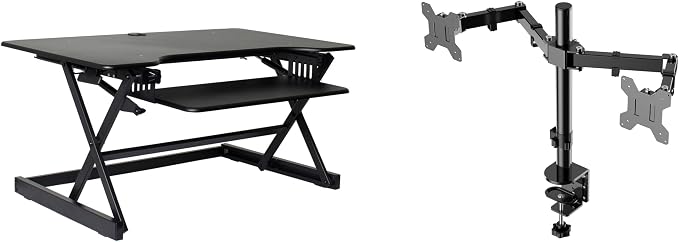 Rocelco 40" Large Height Adjustable Standing Desk Converter by Rocelco