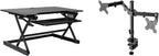 Rocelco 40" Large Height Adjustable Standing Desk Converter by Rocelco