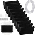 Tenceur 10 Pcs Single Pocket Wall Mount File Holder Black Plastic Wall Pocket by Tenceur