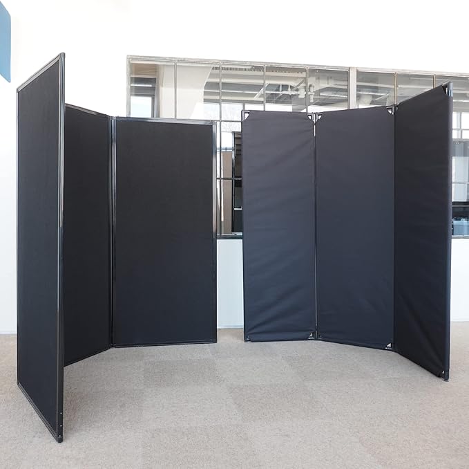 Versare FP6 Folding Privacy Screen | 3 Panels | 360 Degree Rotating Hinges | - Image 4