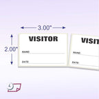 NextDayLabels - 3 x 2 Visitor Labels Pass, ID Labels and Safety Identification - Image 2