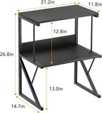 aboxoo Printer Stand for Desk, Desktop Printer Shelf Large 3-Tier Multi-Purpose - Image 3