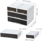 OSteed White Desktop Drawers for Paper, Stackable Office Storage Drawers for - Image 3
