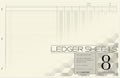 BookFactory Ledger Sheets/Large 8 Column Accounting Ledger Columnar Loose Leaf by BookFactory