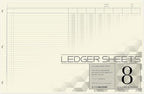 BookFactory Ledger Sheets/Large 8 Column Accounting Ledger Columnar Loose Leaf by BookFactory