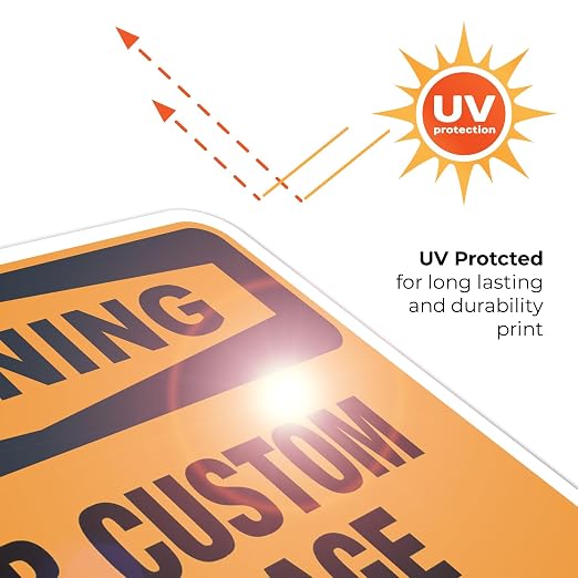 Custom Warning Sign, OSHA Sign, 10x7 Inches, 4 Mil Vinyl Decal Stickers Weather - Image 6