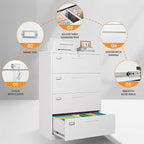 AFAIF 4 Drawer File Cabinets for Home Office, Metal Filing Cabinet - Image 6