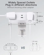 Desk Clamp Power Strip, 65W 10ft Extension Cord- 2 Outlets Desktop Power Strip - Image 6