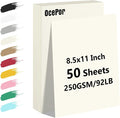 OcePor 50 Sheets Cream Cardstock Paper, Colored Printer Paper 8.5 x 11 by OcePor