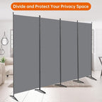 Room Divider 6FT Folding Privacy Screens, 4 Panel Partition Room Dividers - Image 5