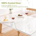 Eisdroma 48 x 60 Inch Clear Table Cover Protector, 1.5mm Plastic Table Cover - Image 5
