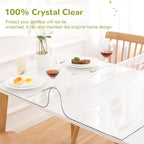 Eisdroma 42 x 96 Inch Clear Table Cover Protector, 1.5mm Plastic Table Cover - Image 5