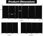 CHOSENM Room Divider, 6 Panel Folding Privacy Screens - Image 2