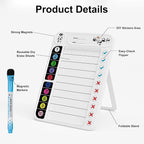 Magnetic Chore Chart for Kids, ADHD Task Tracker Easy-Check Routine Dry Erase - Image 3
