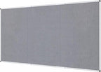 VIZ-PRO Large Fabric Bulletin Board/Foldable Notice Board Felt Gray, 96 X 48 by VIZ-PRO
