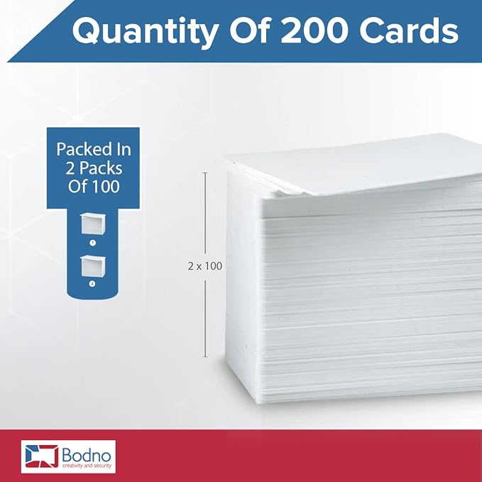 200 Pack - Bodno Premium CR80 30 Mil Graphic Quality PVC Cards - Image 3