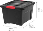 IRIS USA 32 Qt Stackable Plastic Storage Bins - Image 2