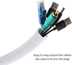 CrocSee 25ft - 1/2 inch Braided Cable Management Sleeve Cord Protector - - Image 2