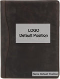 Geslun Personalized Genuine Leather 3 Ring Binder, Custom Engraved 8.5 x 11 by Geslun