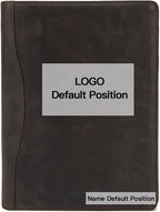 Geslun Personalized Genuine Leather 3 Ring Binder, Custom Engraved 8.5 x 11 by Geslun