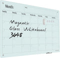 Magnetic Glass Monthly Calendar Whiteboard by Unknown