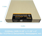 Lineco, Archival Tan 3-Ring Binder Preservation Album Box 12.25 x 11.25 x 2 - Image 2