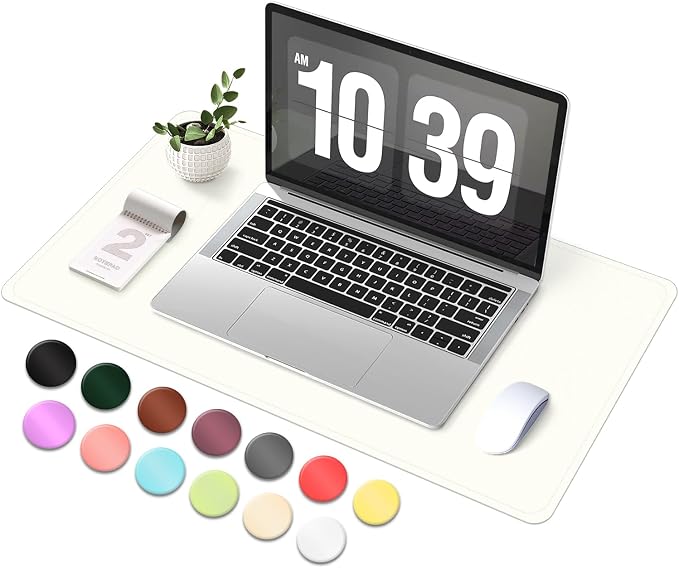 Leather & Suede Desk Pad Protector by BLESWIN