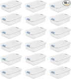 Sterilite 18-Pack Latching Box, Under Bed Storage Bins by Sterilite