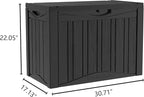 Yardgrace 50 Gallon Plus Outdoor Storage Box, Waterproof Resin Deck Box - Image 5