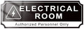 Electrical Room Door Sign for Business，Self-Adhesive Durable Modern Electrical by LUHIMO
