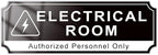 Electrical Room Door Sign for Business，Self-Adhesive Durable Modern Electrical by LUHIMO